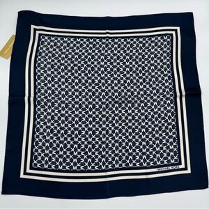 Michael Kors Signature Logo Midnight Blue and White Scarf NWT